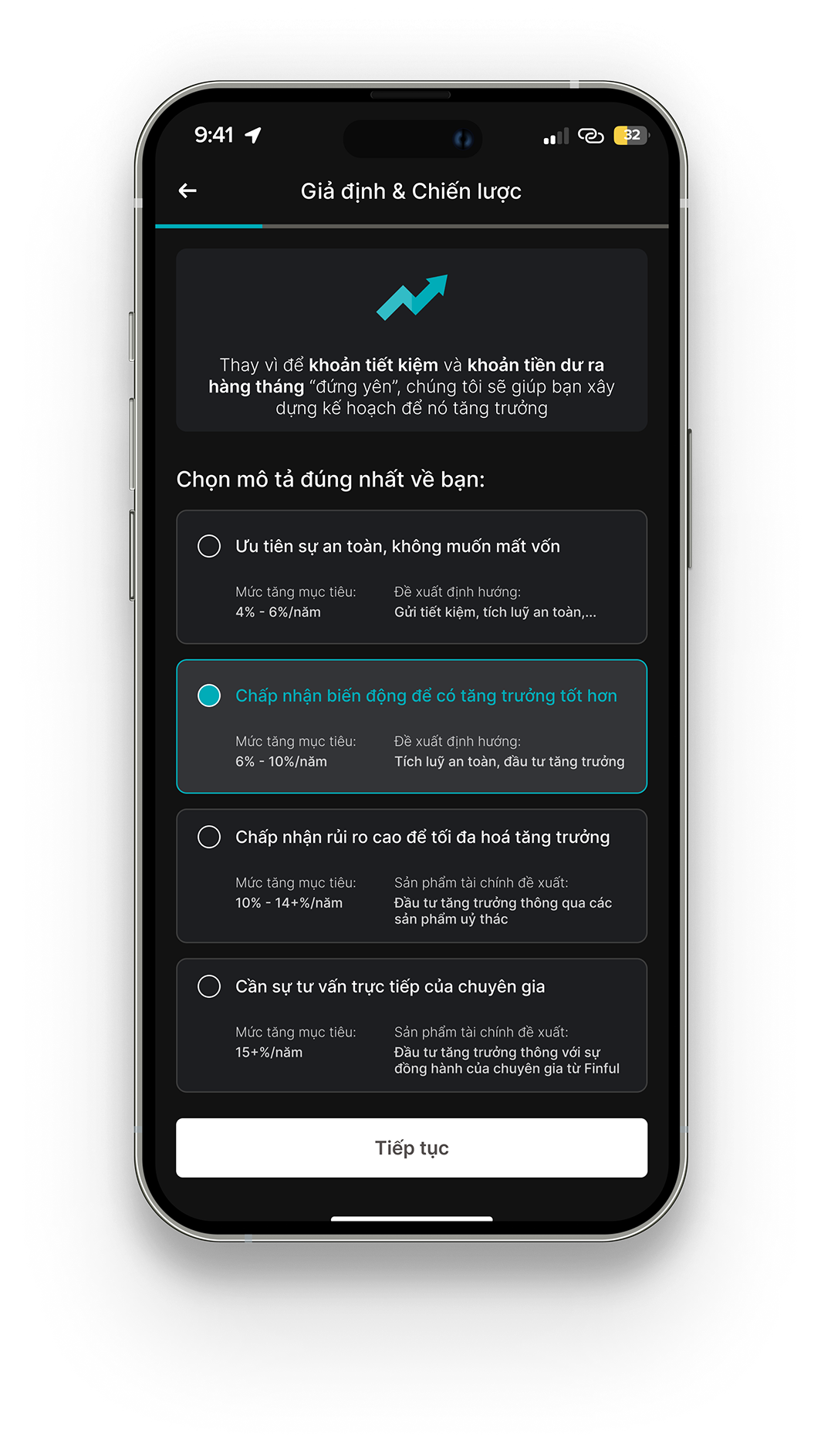 Financial Planning App Screen 3